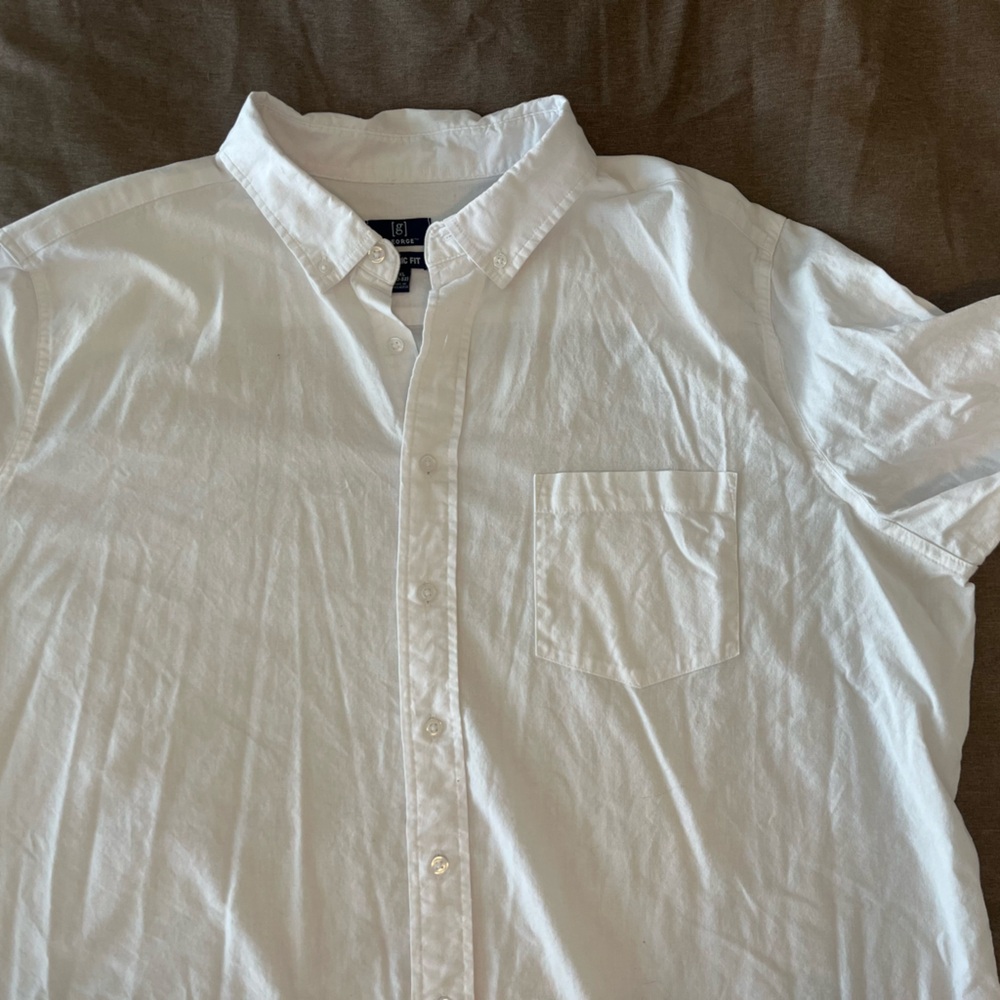 Men's White Button-Down Shirt